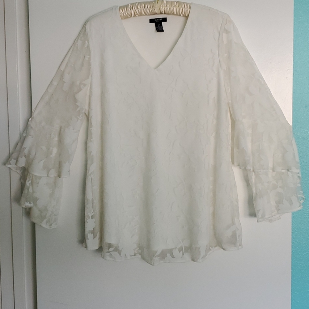 Lined lace blouse - Alfani Woman